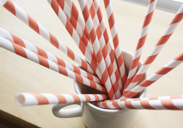 diy striped straws | lavender's blue designs